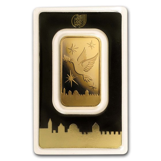 1 oz Gold Bar - Holy Land Mint Dove of Peace (In Assay) 1 oz Gold Bar - Holy Land Mint Dove of Peace (In Assay)