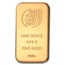 1 oz Gold Bar Holy Land Mint Dove of Peace (In Assay)