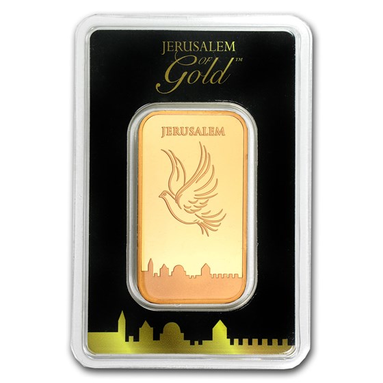 1 oz Gold Bar Holy Land Mint Dove of Peace (In Assay) 1 oz Gold Bar Holy Land Mint Dove of Peace (In Assay)