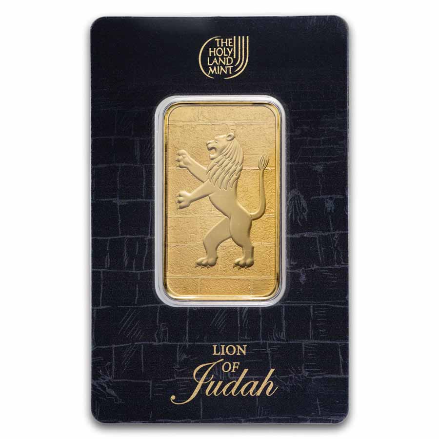 Buy 1 oz Gold Holy Land Mint Lion of Judah Bar | APMEX