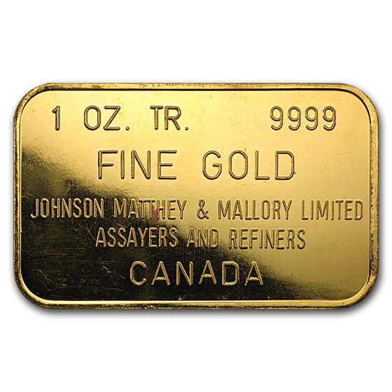 1 oz Gold Bar - Johnson Matthey & Mallory
