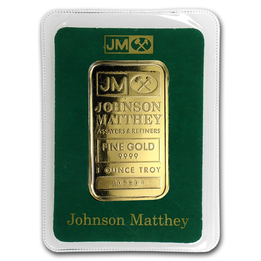 1 oz Gold Bar - Johnson Matthey (Random Design, In Assay)