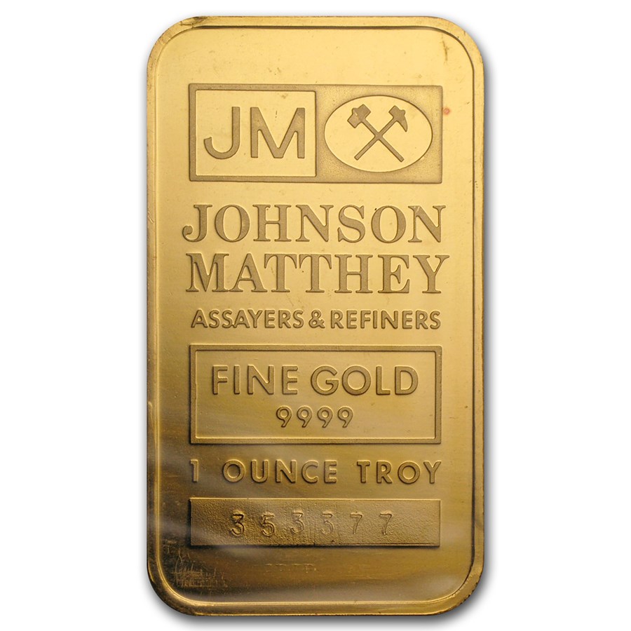 1 oz Gold Bar - Johnson Matthey (Random Design)