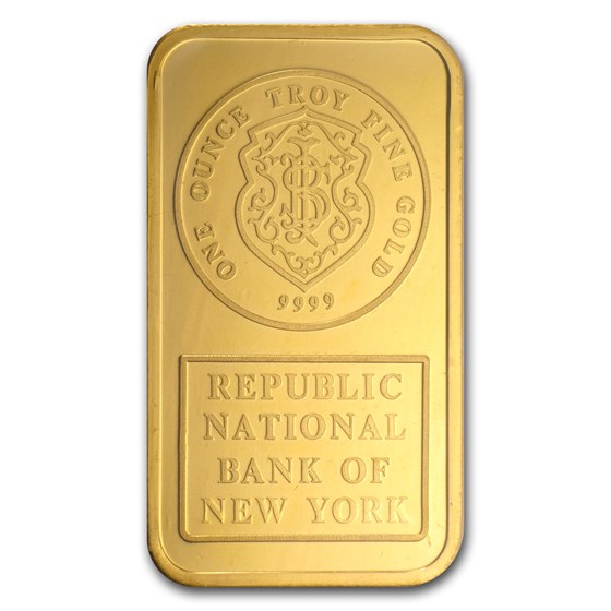 1 oz Gold Bar - Johnson Matthey (Republic Bank New of York) 1 oz Gold Bar - Johnson Matthey (Republic Bank New of York)
