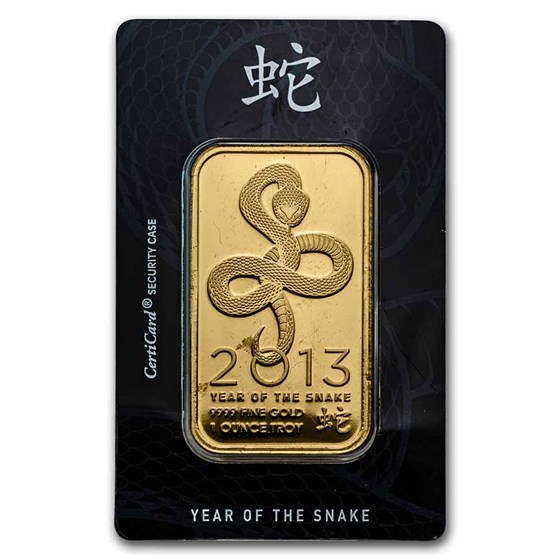 1 oz Gold Bar - OPM Year of the Snake (In Assay)