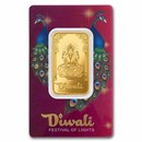 1 oz Gold Bar - PAMP Diwali 2024 Lakshmi & Peacock (Assay)