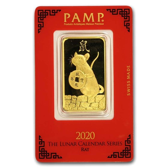 1 oz Gold Bar - PAMP Suisse Year of the Rat (In Assay) 1 oz Gold Bar - PAMP Suisse Year of the Rat (In Assay)