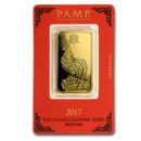 1 oz Gold Bar - PAMP Suisse Year of the Rooster (In Assay)