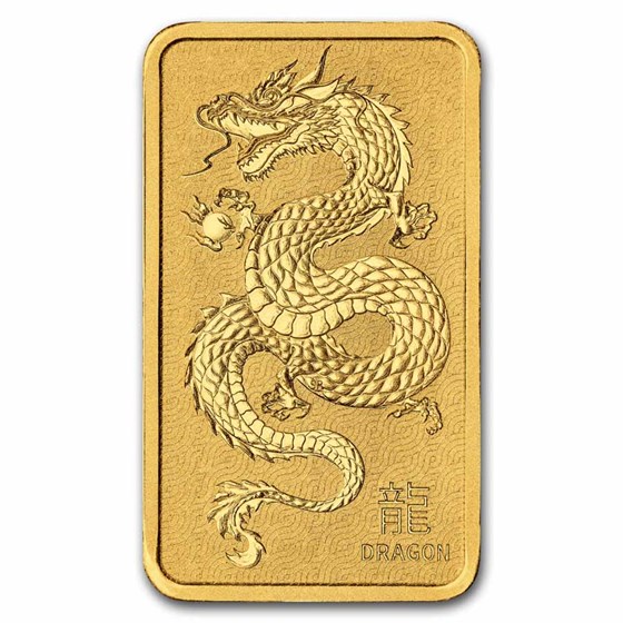 1 oz Gold Bar - Perth Mint Lunar Dragon 1 oz Gold Bar - Perth Mint Lunar Dragon