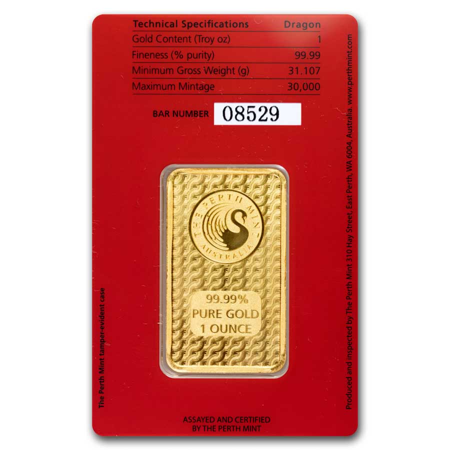 1 oz Gold Bar - Perth Mint Lunar Dragon | eBay