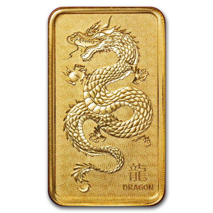 2024 1 oz Gold Bar - Perth Mint Lunar Dragon | eBay