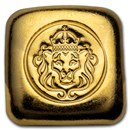 1 oz Gold Bar - Scottsdale Mint Hand Stamped Lion