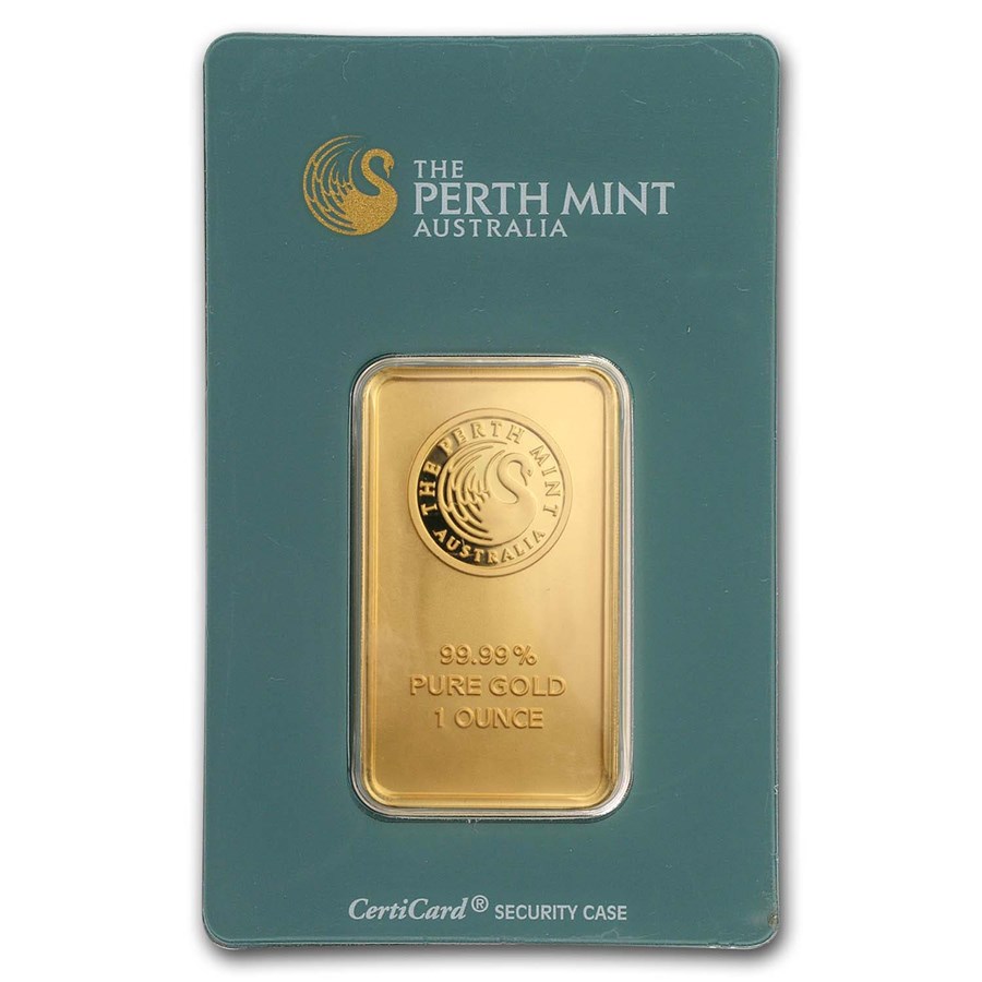 1 oz Gold Bar - The Perth Mint (Classic, Green Assay)