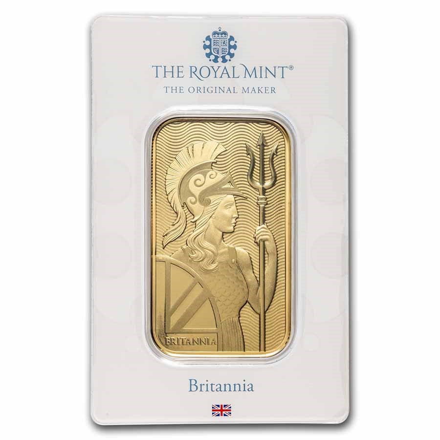 1 oz Gold Bar - The Royal Mint Britannia (In Assay)