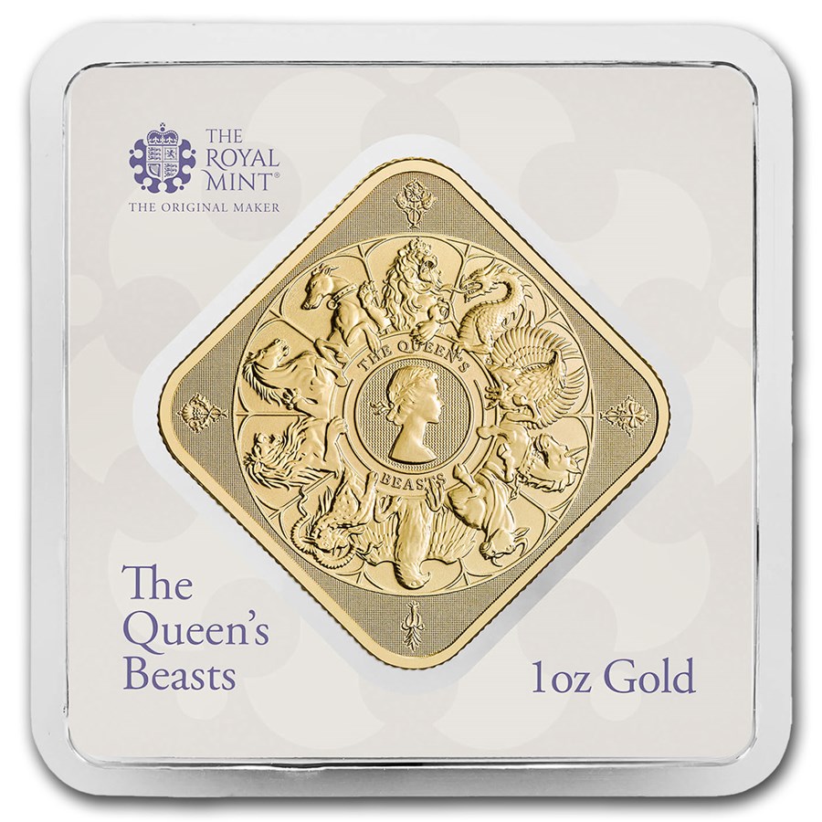 1 oz Gold Bar - The Royal Mint Queen's Beast Completer Bar