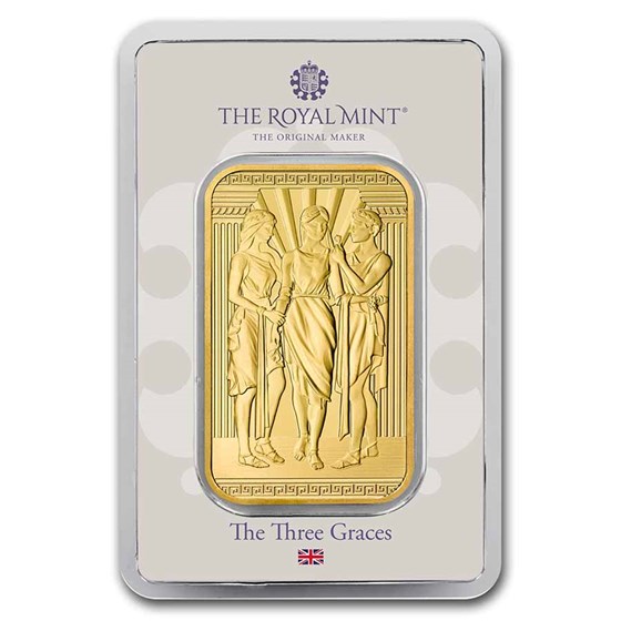 1 oz Gold Bar - The Royal Mint Three Graces