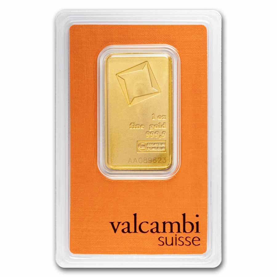 1 oz Gold Bar - Valcambi (Matte, In Assay)