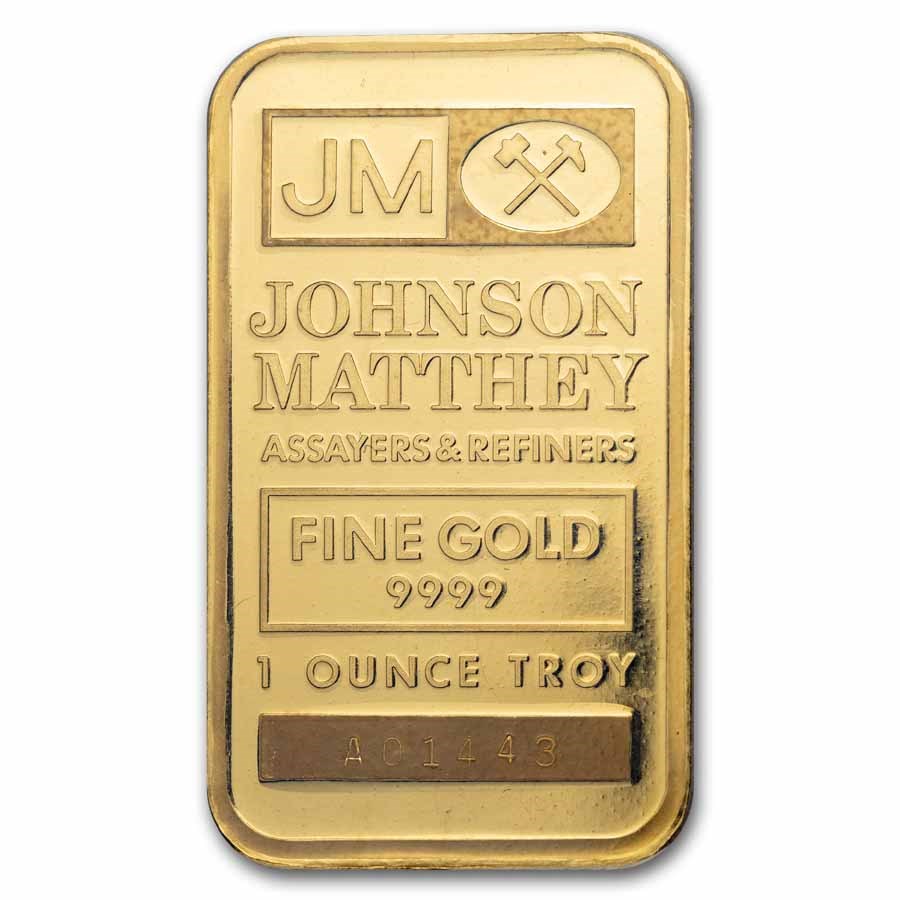1 oz Gold Bar - Vintage Johnson Matthey (White Assay)