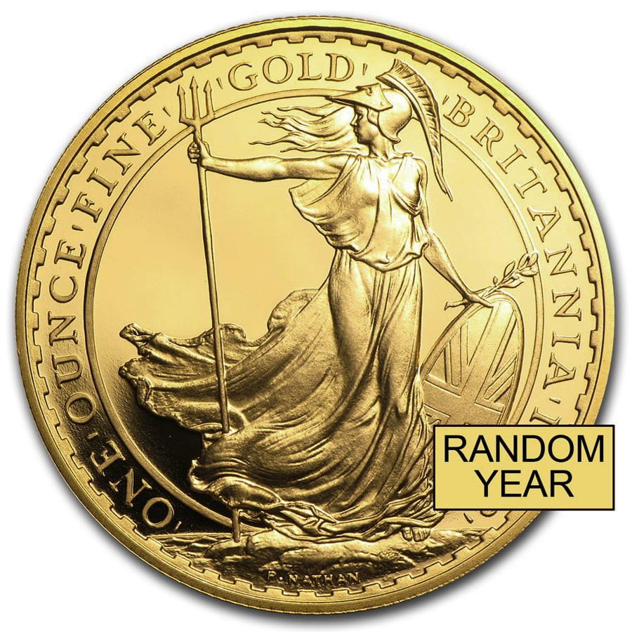 1 oz Gold Britannia BU Coin (Random Year)