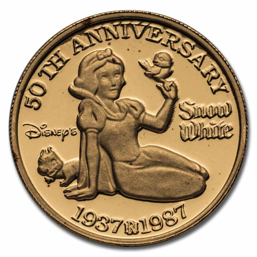 1 oz Gold - Disney's Snow White 50th Anniversary (Random Motif)