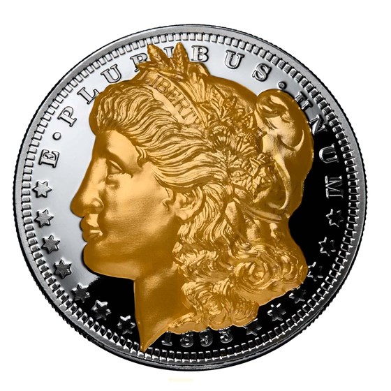 1 oz Gold Gilded Silver Round - American Legacy: Morgan Dollar 1 oz Gold Gilded Silver Round - American Legacy: Morgan Dollar
