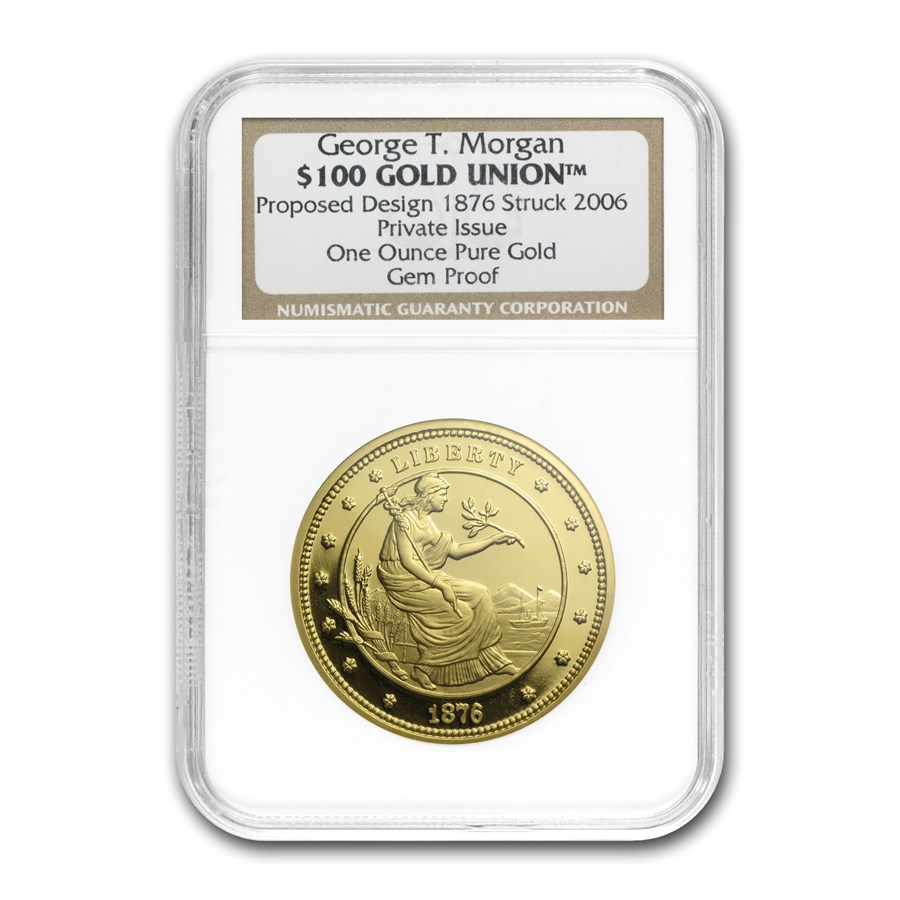 1 oz Gold Round - $100 Gold Union George T. Morgan Gem Proof NGC