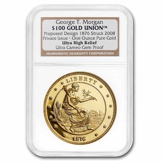 1 oz Gold Round - $100 Gold Union George T. Morgan Proof UCAM NGC 1 oz Gold Round - $100 Gold Union George T. Morgan Proof UCAM NGC