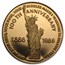 1 oz Gold Round - 100th Anniv Statue of Liberty (.500 Fine)