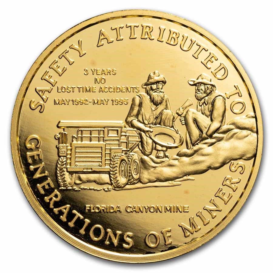1 oz Gold Round - 1995 Pegasus Gold (Florida Canyon Mining)