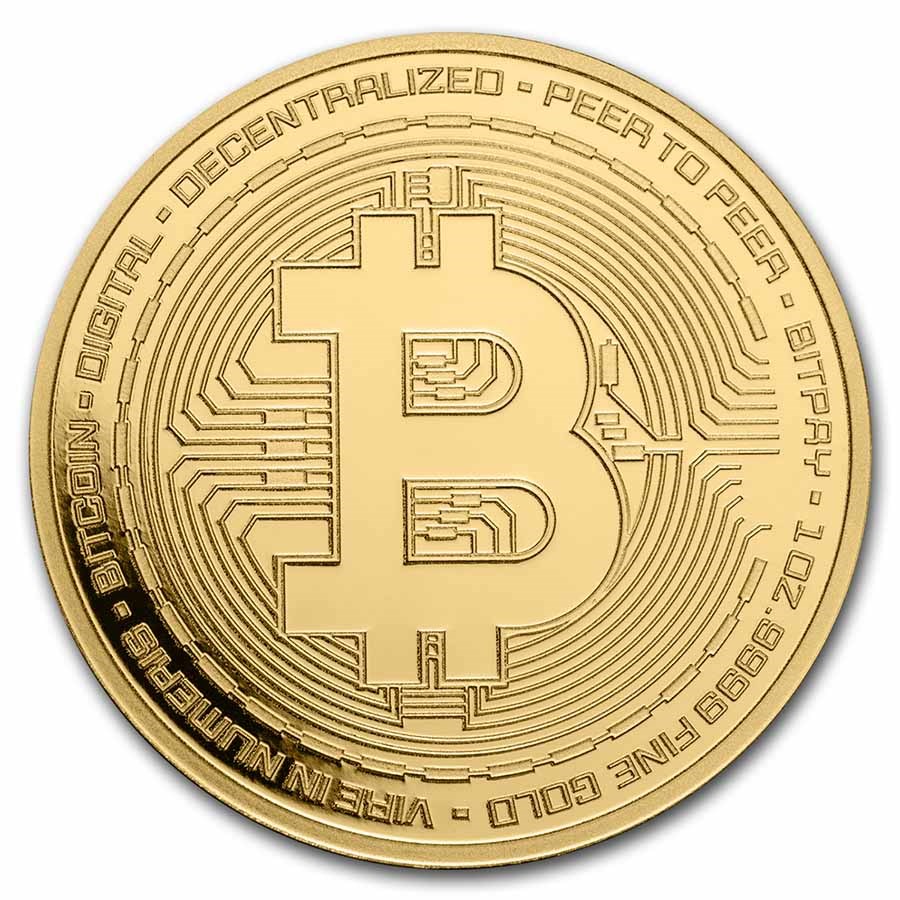1 oz Gold Round - Bitcoin