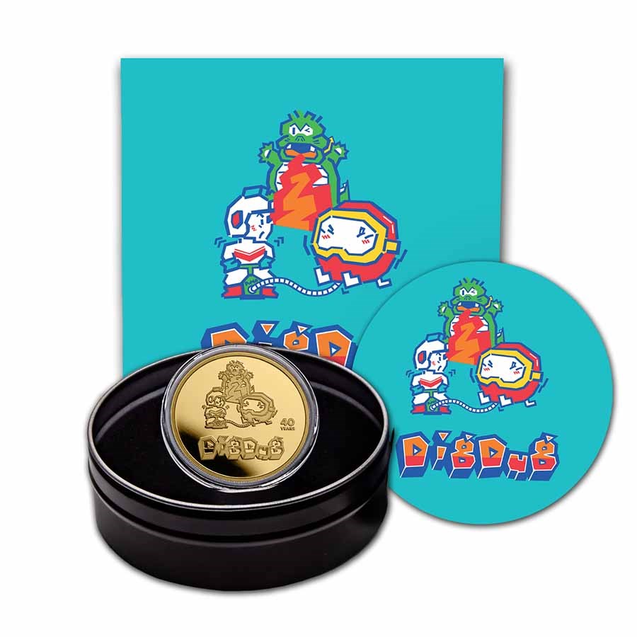 1 oz Gold Round - DIG DUG 40th Anniversary BU