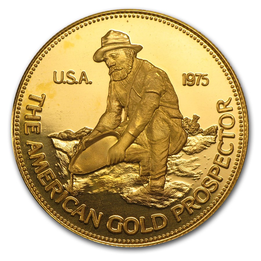 1 oz Gold Round - Engelhard (1975 Prospector)