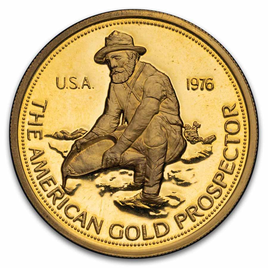 1 oz Gold Round - Engelhard (1976 Prospector)