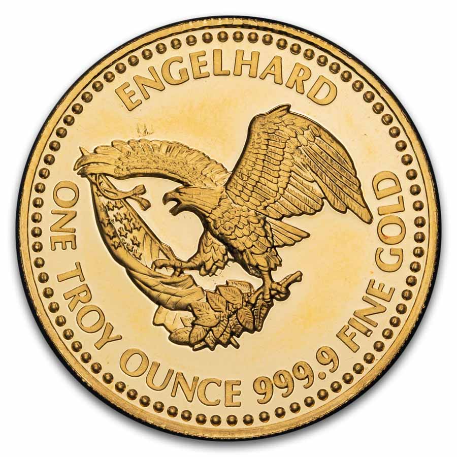1 oz Gold Round - Engelhard (1985, Prospector, No Stars)