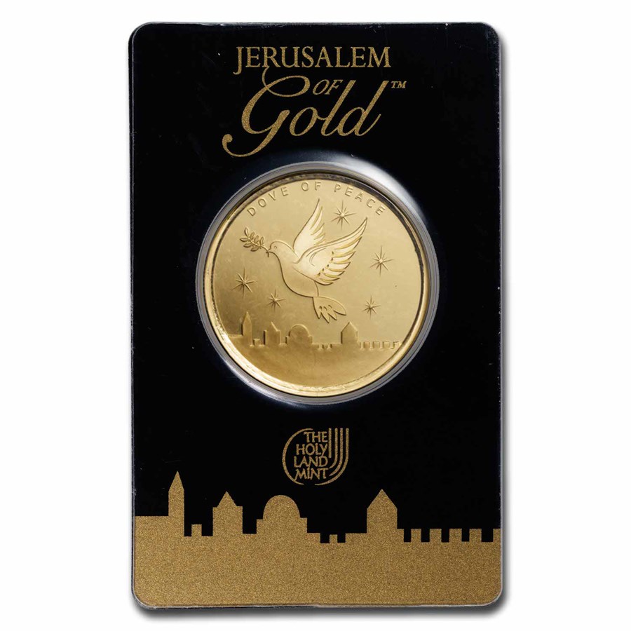 1 oz Gold Round - Holy Land Mint Dove of Peace (2023, In Assay)