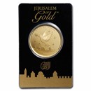 1 oz Gold Round - Holy Land Mint Dove of Peace (In Assay)
