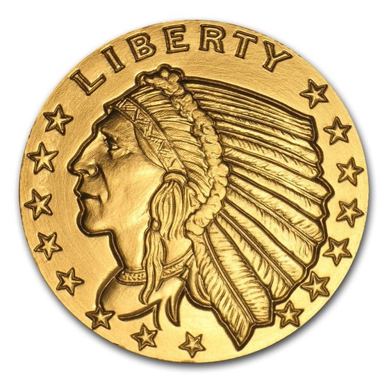 1 oz Gold Round - Incuse Indian 1 oz Gold Round - Incuse Indian