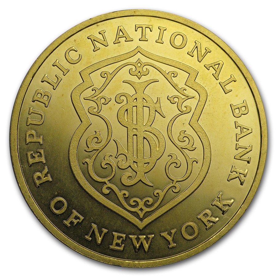 1 oz Gold Round - Johnson Matthey (Republic Bank of New York)