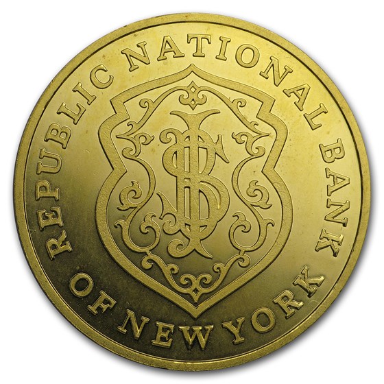 1 oz Gold Round - Johnson Matthey (Republic Bank of New York) 1 oz Gold Round - Johnson Matthey (Republic Bank of New York)