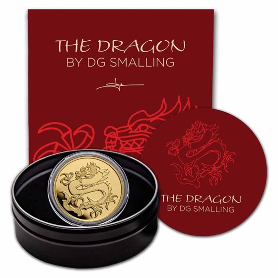 1 oz Gold Round - Lunar "Dragon" by D.G. Smalling 1 oz Gold Round - Lunar "Dragon" by D.G. Smalling