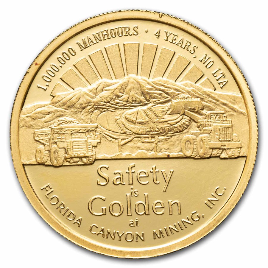 1 oz Gold Round - Pegasus Gold (Florida Canyon Mining)