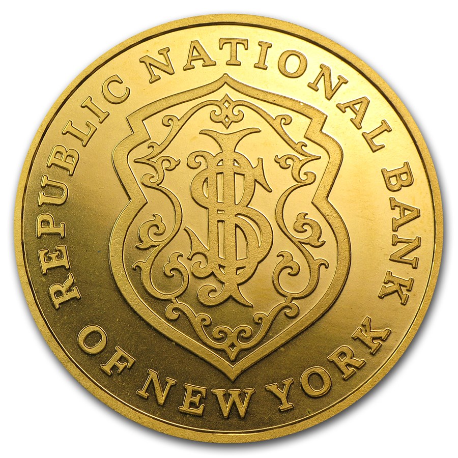 Buy 1 oz Gold Round Republic National Bank of New York APMEX