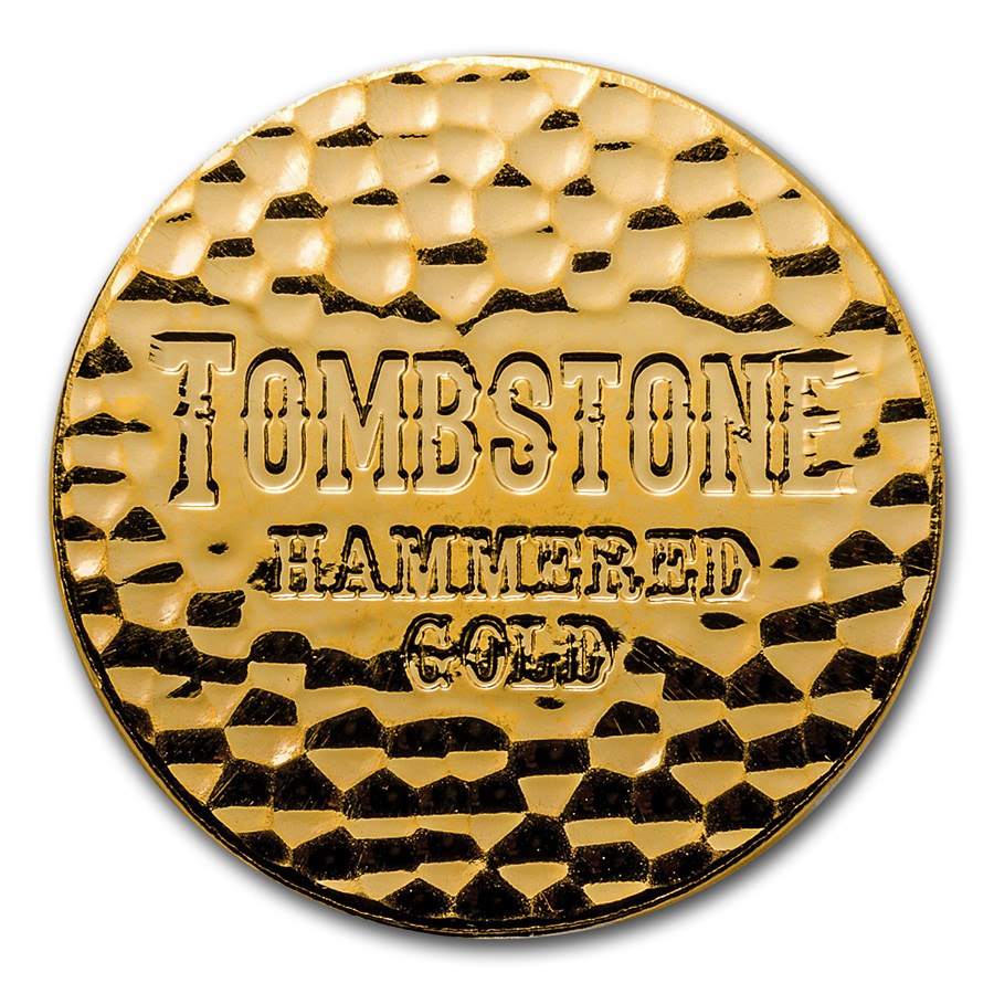 1 oz Gold Round - Scottsdale Tombstone Hammered Gold Piece