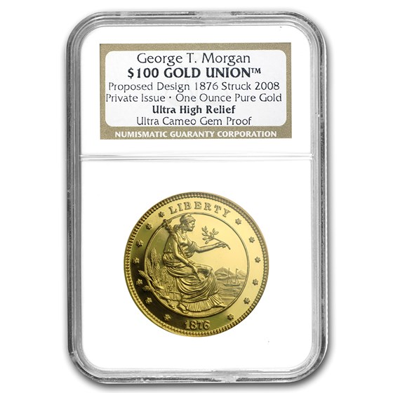1 oz Gold Round - Ultra High Relief George T. Morgan Proof NGC 1 oz Gold Round - Ultra High Relief George T. Morgan Proof NGC