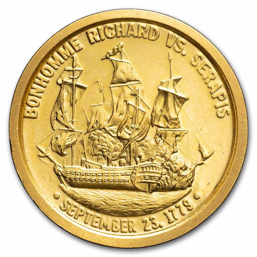 1 oz Gold Round - Vintage John Paul Jones (High Relief)