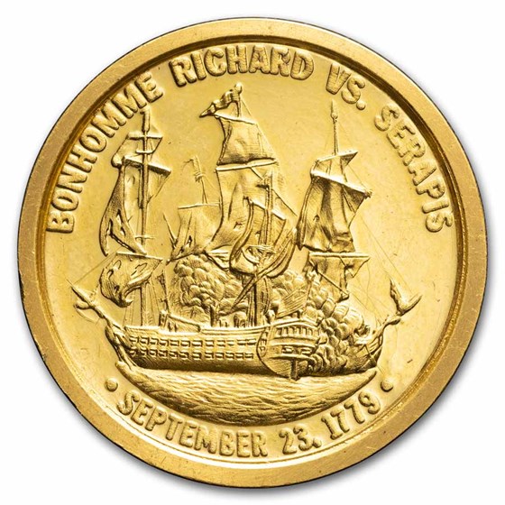 1 oz Gold Round - Vintage John Paul Jones (High Relief) 1 oz Gold Round - Vintage John Paul Jones (High Relief)