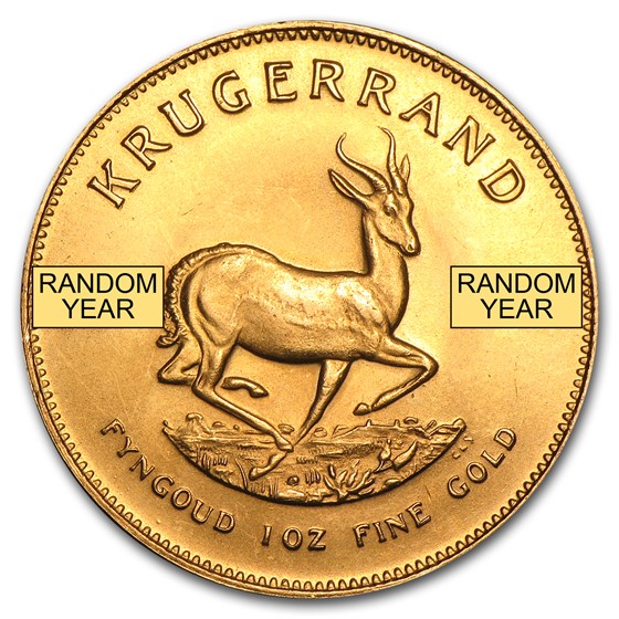 1 oz Gold South African Krugerrand (Abrasions) 1 oz Gold South African Krugerrand (Abrasions)
