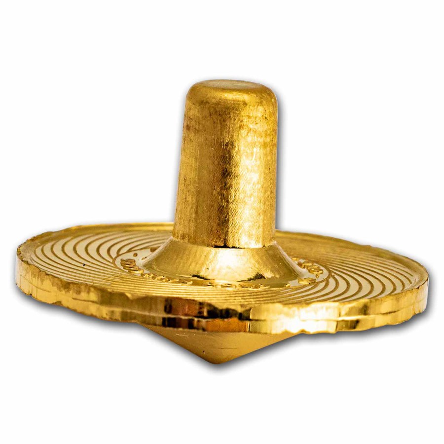 1 oz Gold Spinning Top - MPM (Wooden Gift Box)