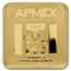 1 oz Gold Square Bar - APMEX (Encapsulated w/Assay)