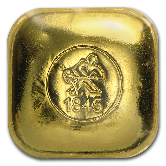 1 oz Gold Square Bar - Heimerle & Meule (Cast) 1 oz Gold Square Bar - Heimerle & Meule (Cast)